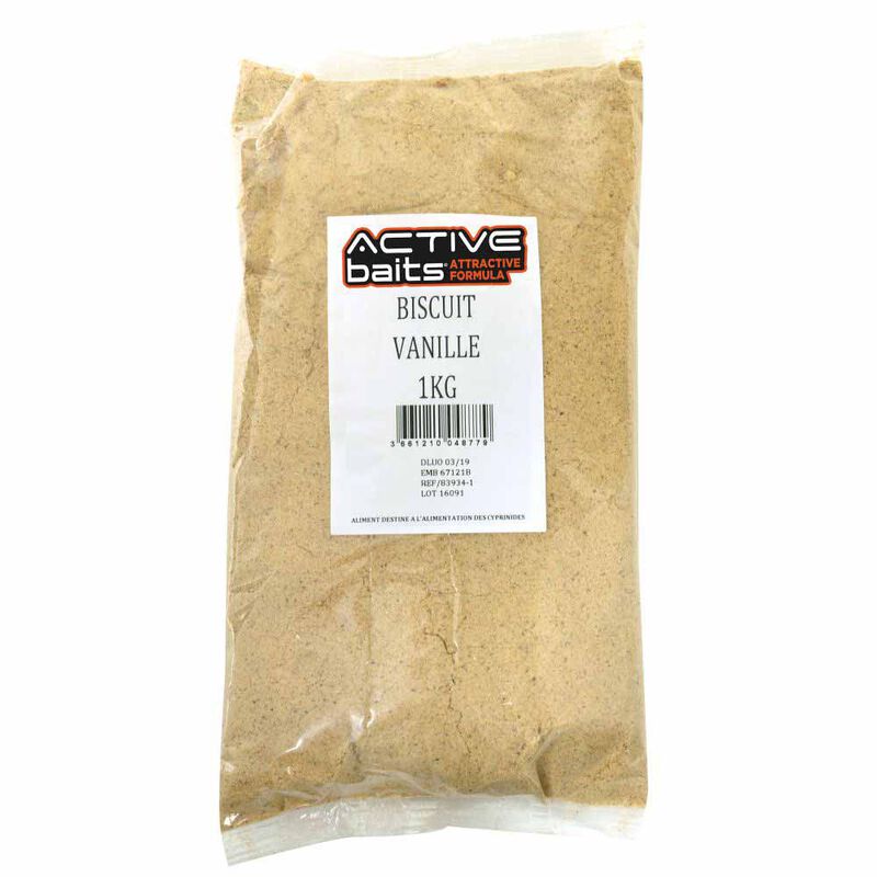 Farine pour la pêche au coup active baits biscuit vanille - Farines | Pacific Pêche