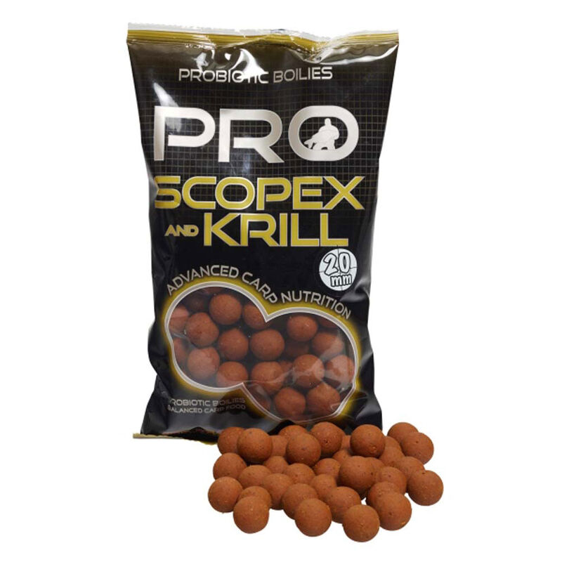 Bouillettes Starbaits Pro Scopex Krill Boilies 20mm - Denses | Pacific P&ecirc;che