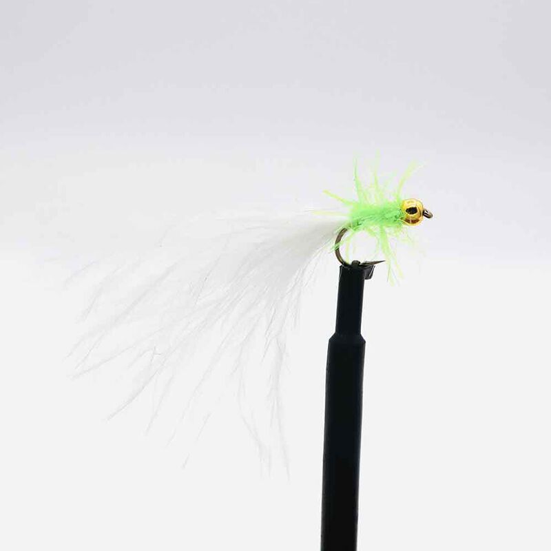 Streamer TAD marabou blanc/chartreux H10 (x3) - Streamers | Pacific Pêche