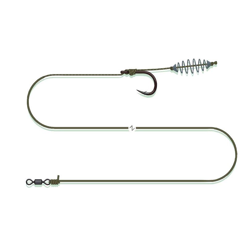 Bas de Ligne Madcat Pellet Paste Rig 60cm 0.75mm/1.20mm 61kg n&deg;2/0 - Bas de lignes mont&eacute;s | Pacific P&ecirc;che