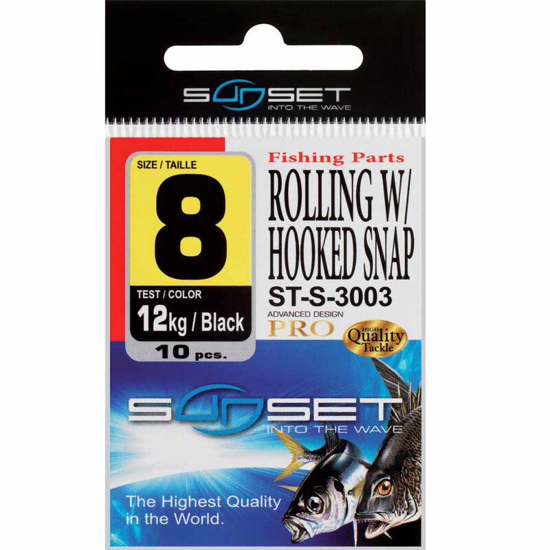 Emerillons agrafes mer sunset rolling w/ hooked snap - Agrafes | Pacific P&ecirc;che