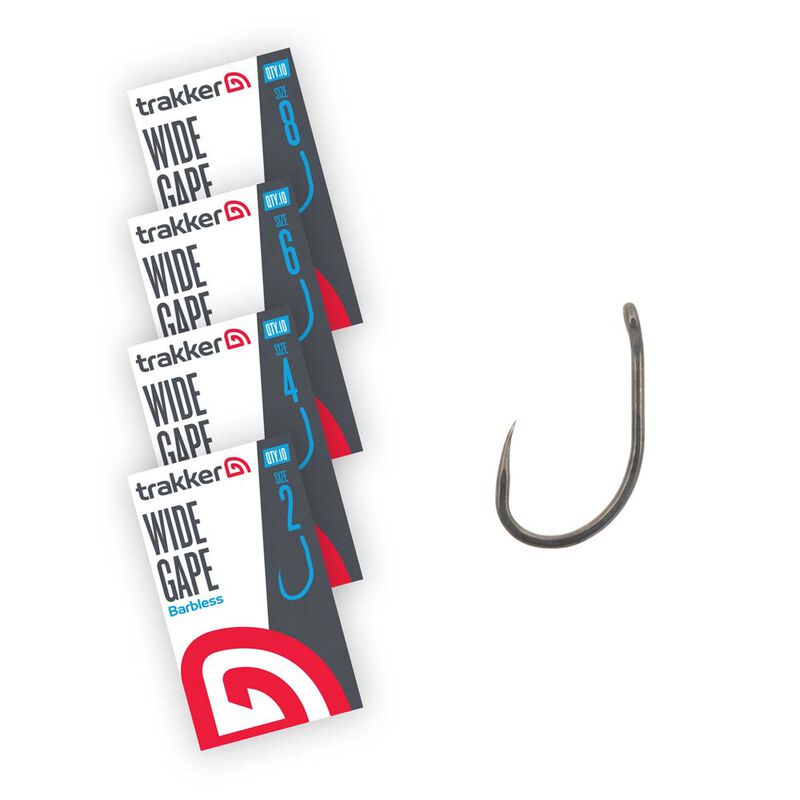 Hameçons Trakker Wide Gape Hooks Barbless x5 - Hameçons | Pacific Pêche
