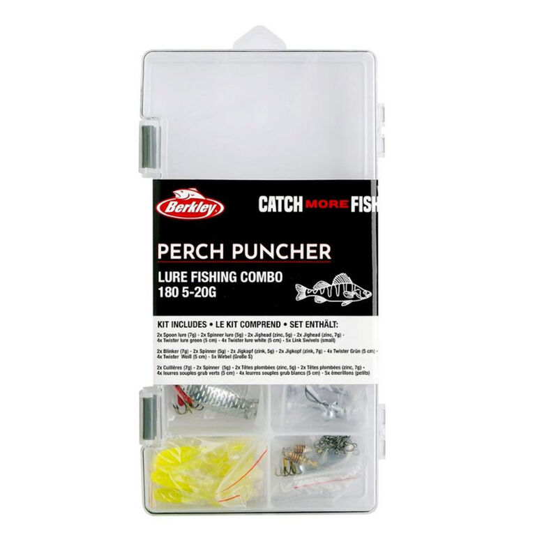 Pack Berkley Catch More Fish Canne Perch Puncher 1.80m, 5-20g + Moulinet 3000 + Nylon + Leurres - Packs et ensembles | Pacific P&ecirc;che
