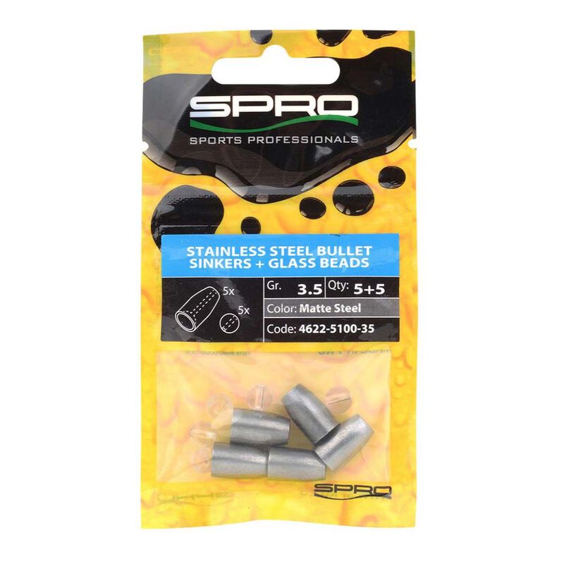 Plomb Balle en Acier Inoxydable Spro Stainless Steel Bullet Sinkers + Billes - Plombs | Pacific Pêche