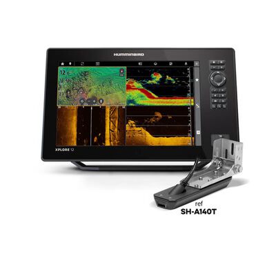 Sondeur Humminbird Combin&eacute; Tactile XPLORE 12-MEGA SI+-Sonde Tableau Arri&egrave;re + T&deg; - Sondeurs | Pacific P&ecirc;che
