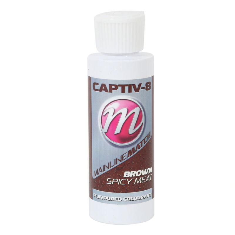 Colorant à pellet mainline match captiv-8 additive brown spicy meat 250ml - Additifs | Pacific Pêche