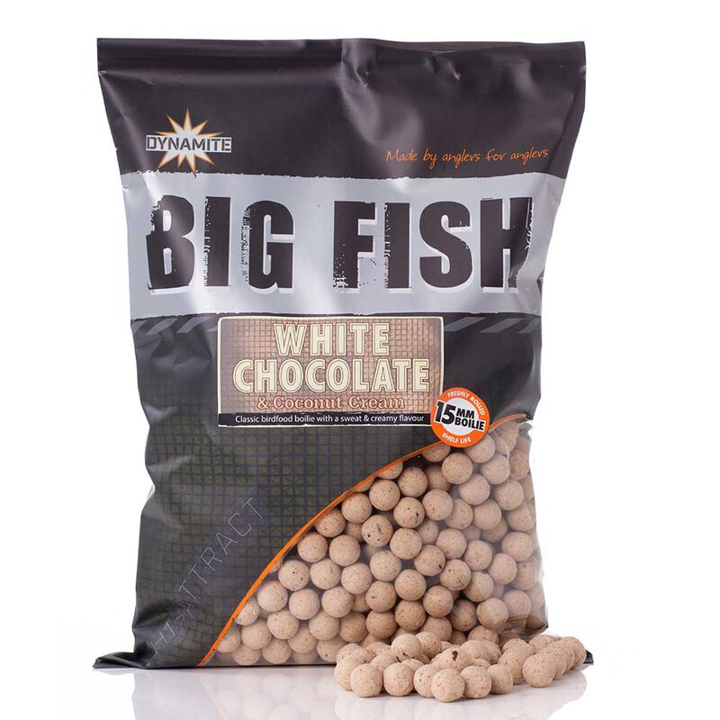 Bouillettes dynamite baits white chocolate big fish 1.8kg - Denses | Pacific P&ecirc;che