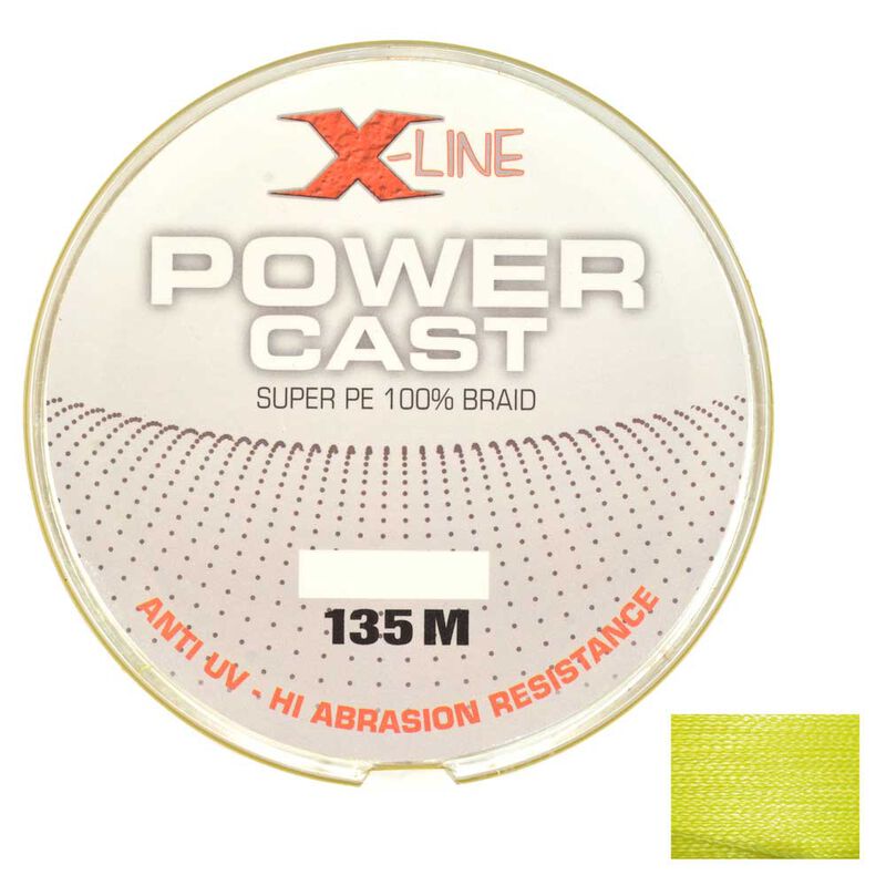 Tresse X-Line Power Cast Yellow 4 Brins 135m - Tresses | Pacific P&ecirc;che