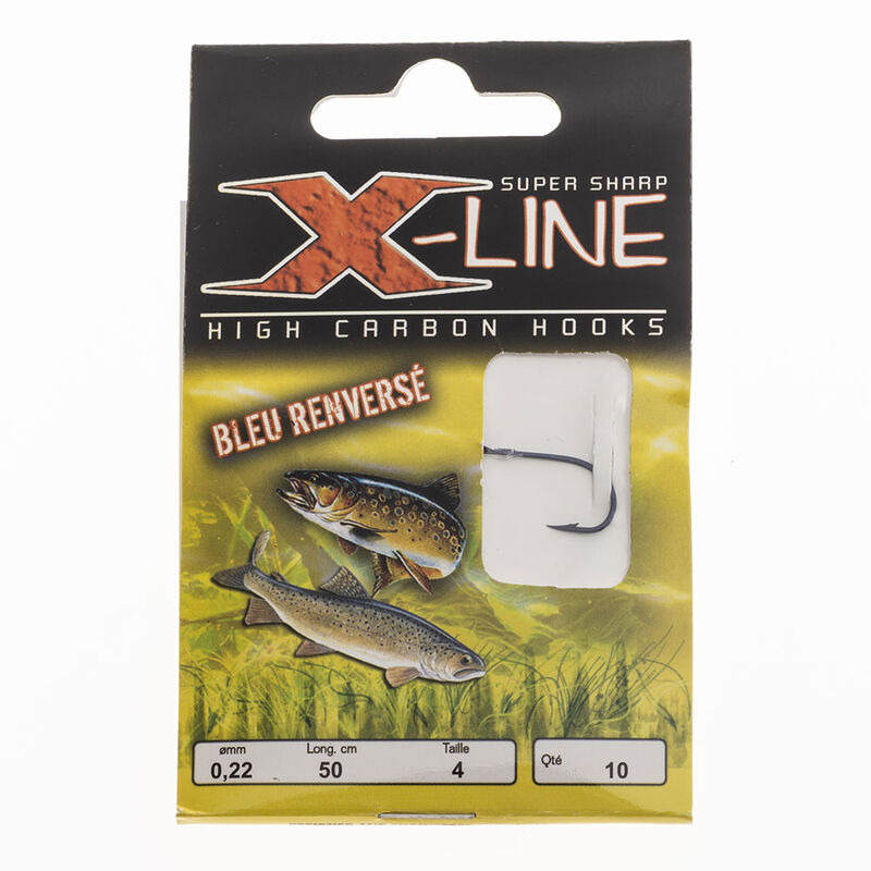 Hame&ccedil;on mont&eacute; truite x-line hm bleu renverse (x10) - Hame&ccedil;ons mont&eacute;s | Pacific P&ecirc;che
