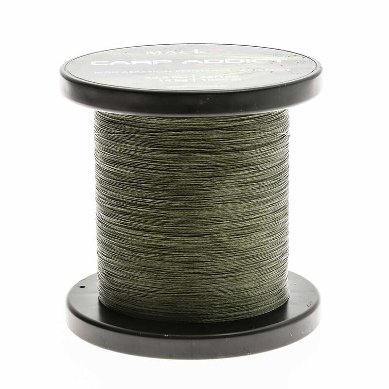 Tresse mack2 carp addict 4braid 1000m verte - Tresse | Pacific Pêche