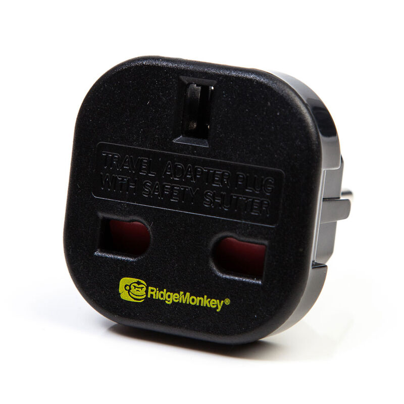 Adaptateur ridge monkey prise 3 broches vers 2 broches - Energie | Pacific P&ecirc;che