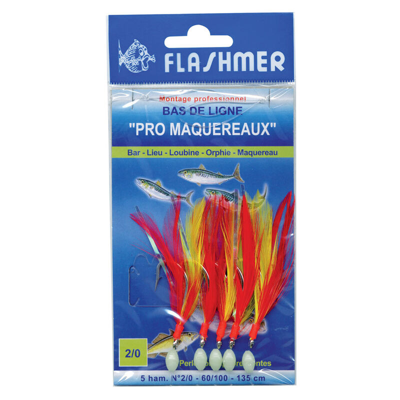 Mitraillette flashmer pro maquereaux 7 hame&ccedil;ons 3/0 - Bas de Lignes / Lignes Mont&eacute;es | Pacific P&ecirc;che