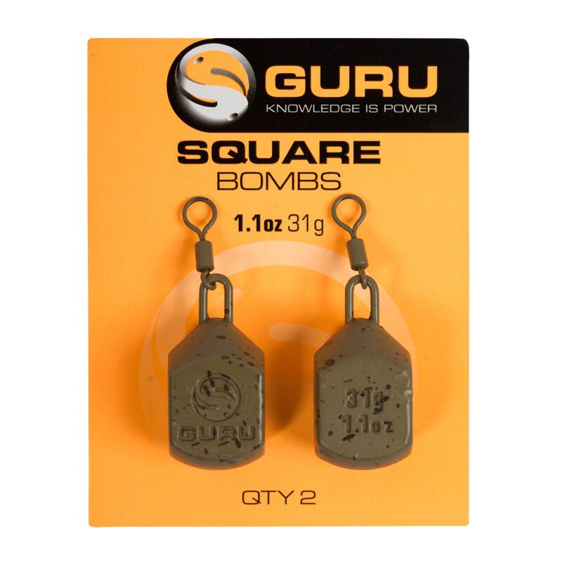 Plombs cubiques GURU SQUARE PEAR BOMB (X2) - Acc. de montage feeder | Pacific Pêche