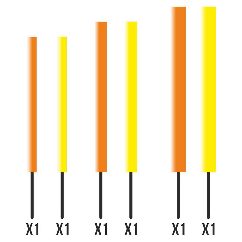 PACK DE 6 ANTENNES INSERT COURT PLASTIQUE CREUSE 3/4/5MM GARBOLINO - Flotteurs Anglaise | Pacific Pêche