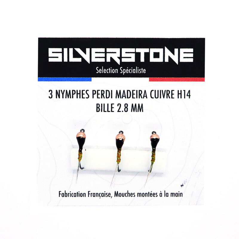 Kit 3 nymphes perdigones madeira h16 bille tung 2,5 mm - Nymphes | Pacific P&ecirc;che