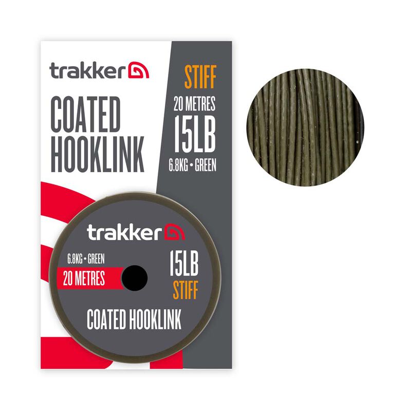 Tresse à bas de ligne Trakker Stiff Coated Hooklink 20m - Tresse BDL | Pacific Pêche
