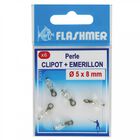 Perle clipot avec émerillon flashmer (x6) - Perles | Pacific Pêche
