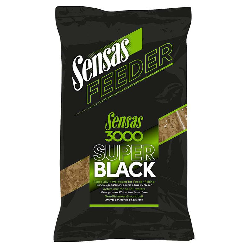 Amorce 3000 SENSAS Feeder Super Black 1kg - Amorces | Pacific Pêche