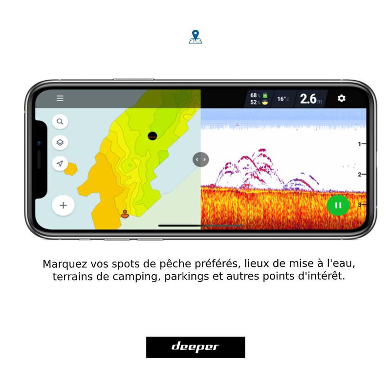 Pack sondeur portable deeper pro+ - Sondeurs | Pacific Pêche