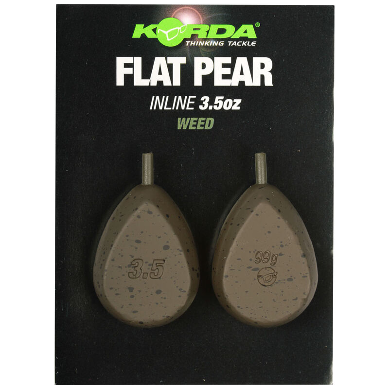Plomb in line korda flat pear (x2) - IN-LINE | Pacific Pêche