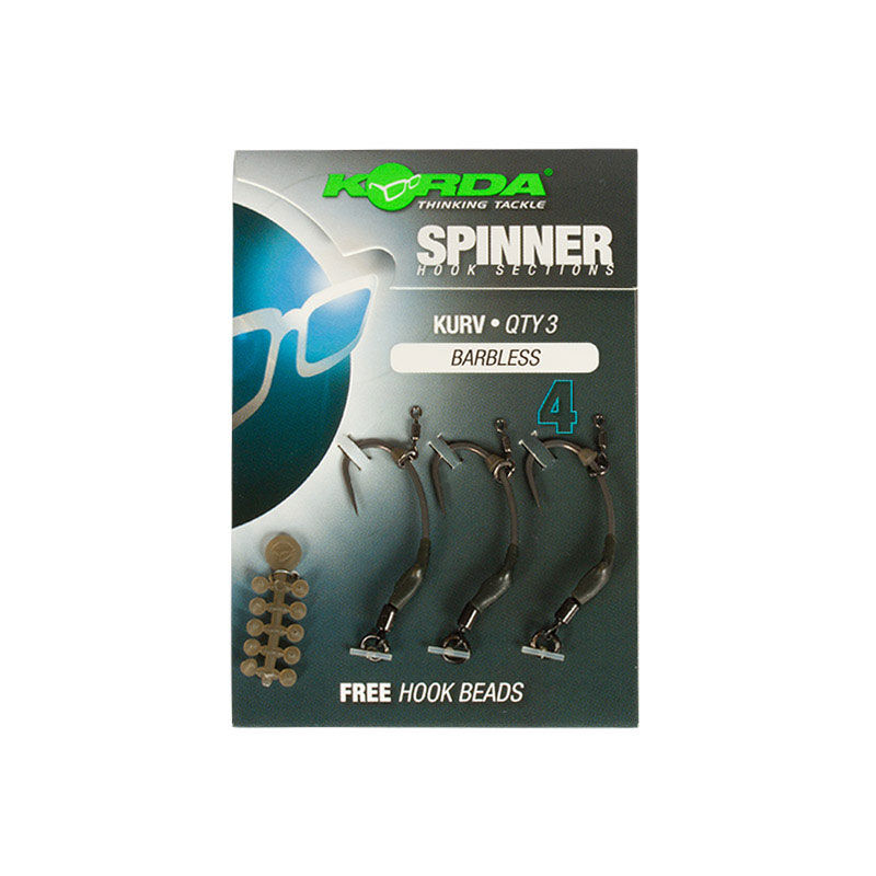 Hameçons montés carpe korda spinner hook sections kurv (sans ardillon) - Hameçons | Pacific Pêche