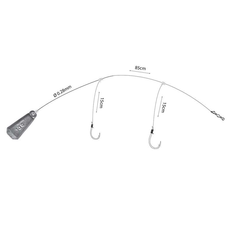 Palangrotte RAGOT plomb 40g/ H6 et 8 (x2) - Bas de Lignes / Lignes Mont&eacute;es | Pacific P&ecirc;che