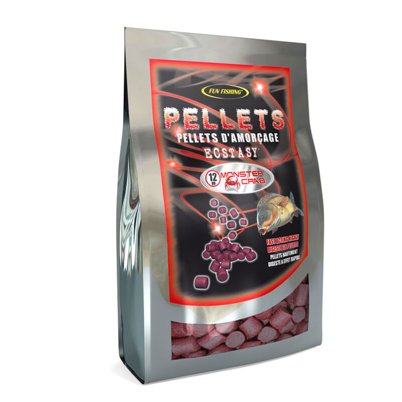 Pellets d'amor&ccedil;ages carpe fun fishing ecstasy pellets monster crab 3kg - Amor&ccedil;ages | Pacific P&ecirc;che