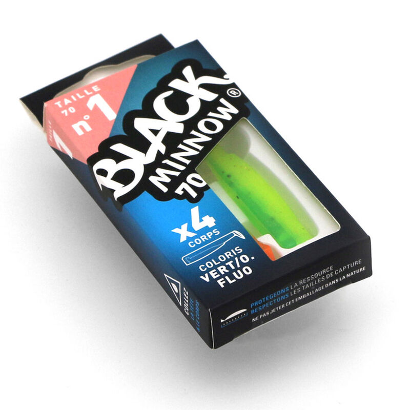 Leurre souple fiiish corps black minnow 70 7cm (x4) - Shads | Pacific Pêche