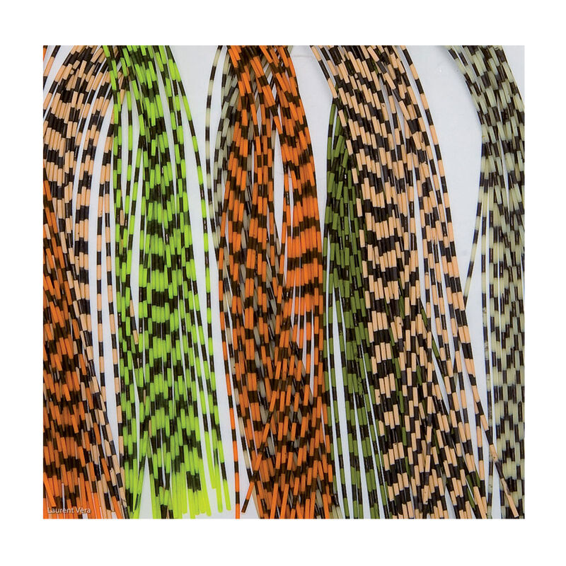 Mat&eacute;riau synth&eacute;tique mouche jmc gomma poppers z&eacute;br&eacute; (pattes latex) - Mat&eacute;riaux Elastiques | Pacific P&ecirc;che