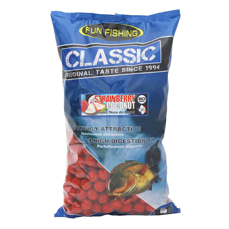Bouillettes Carpe Fun Fishing Classic Strawberry Coconut 20mm 800gr - Denses | Pacific Pêche