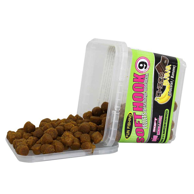 Pellets d'eschage moelleux soft hook fun fishing choco banana 110g - Pellets Mous | Pacific Pêche