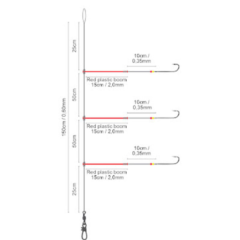 Bas de Ligne SPRO Salt Rig Plastic Boom - Bas de Lignes / Lignes Montées | Pacific Pêche