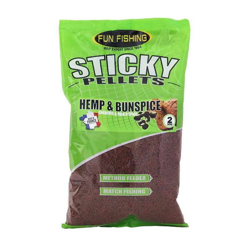 Pellets Fun Fishing Pellets Method  Hemp & Bun Spice 2mm - Pellets | Pacific Pêche