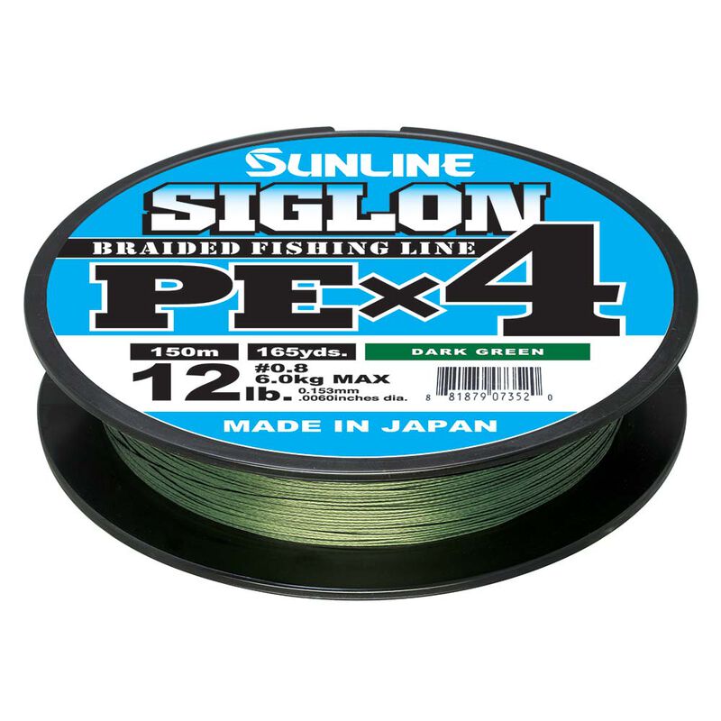 Tresse Sunline Siglon Braid PE X4 Vert Foncé (150m) - Tresses | Pacific Pêche