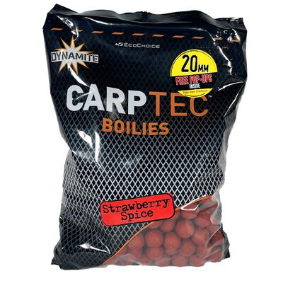 Bouillettes Dynamite Baits CarpTec Strawberry & Spice 20mm 1.8kg - Denses | Pacific P&ecirc;che