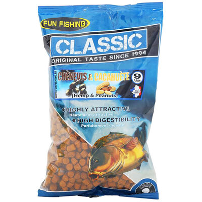 Pellets Fun Fishing Classic Ch&egrave;nevis Cacahu&egrave;te 9mm 700g - Amor&ccedil;ages | Pacific P&ecirc;che