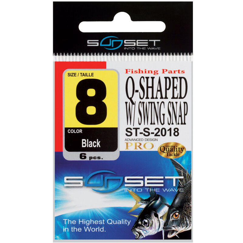 Emerillons agrafes sunset q-shaped w/ swing snap (x6) - Emerillons mer | Pacific Pêche