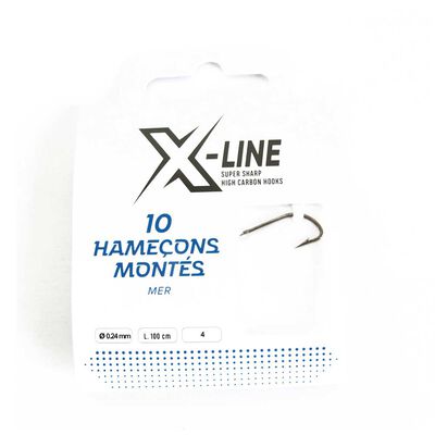 Pochette de 10 hameçons montès x-line mer - Hameçons Montés | Pacific Pêche