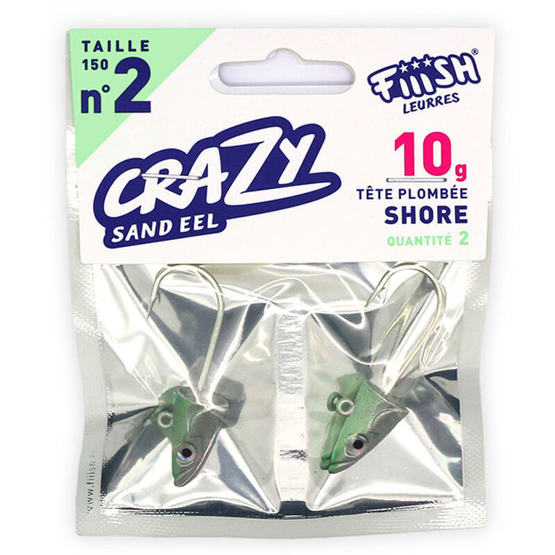 Tete plombee fiiish crazy sand eel 150 shore 10g (x2) - Têtes Plombées | Pacific Pêche
