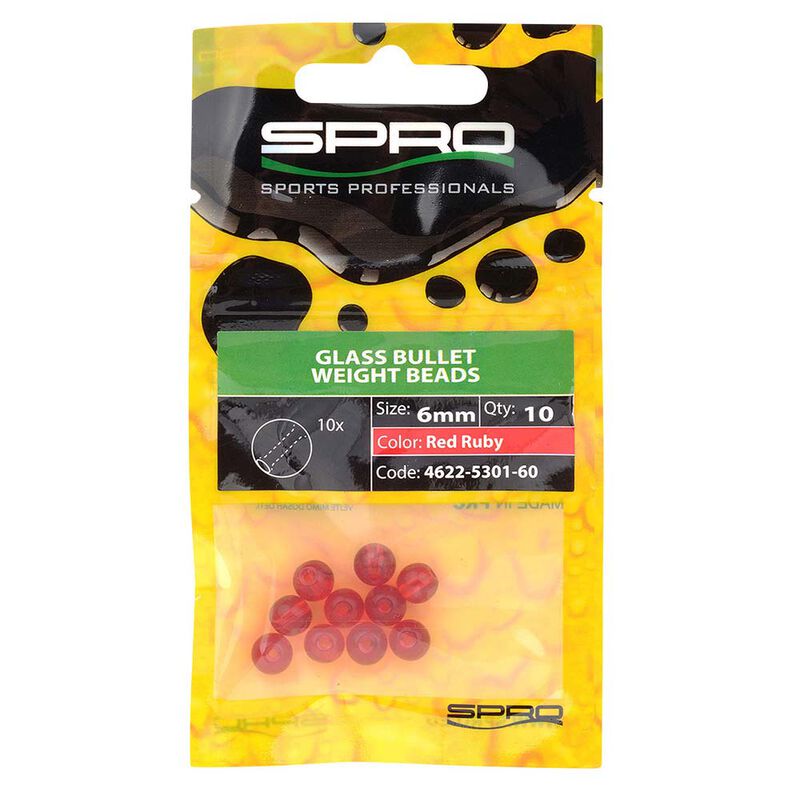 Perle de verre Spro Beads Red ruby - Perles et stop float | Pacific Pêche