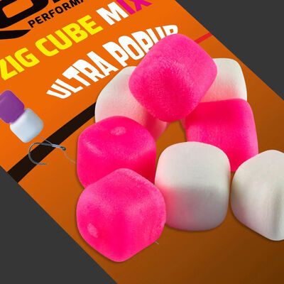 Appâts Artificiels Zig Cube Mix 10mm Pink + White x 16 - Imitations | Pacific Pêche