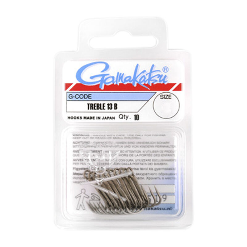 Hameçons triples gamakatsu treble 13 nickel (x10) - Triples | Pacific Pêche