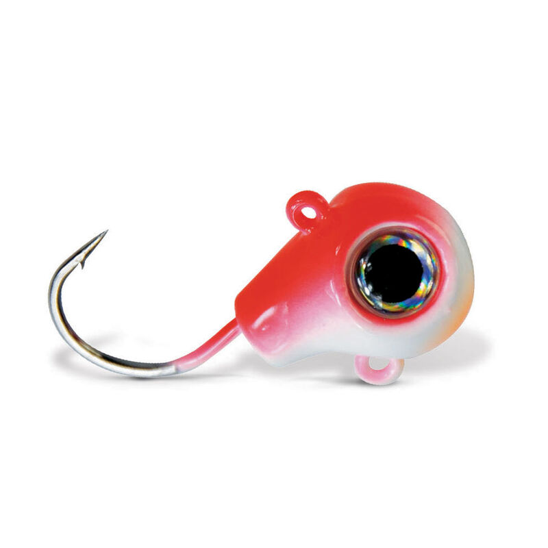 Fireball silure vmc hammer head rouge/blanche (x4) - T&ecirc;tes plomb&eacute;es | Pacific P&ecirc;che