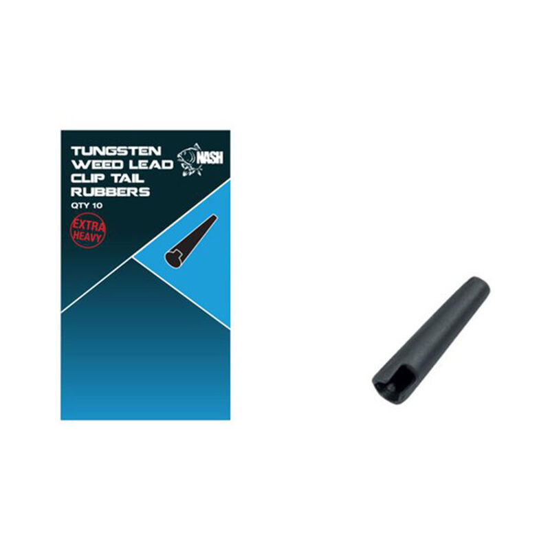 Tétines Nash Tungsten Weed Lead Clip Tail Rubber (x10) - Clip plombs et cônes | Pacific Pêche