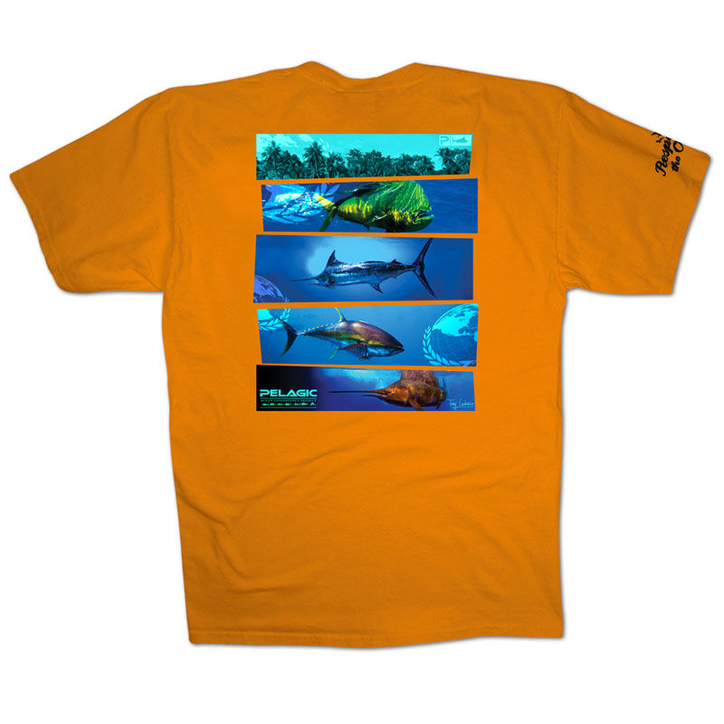 T-shirt pelagic ocp panorama orange - Tee-Shirts | Pacific P&ecirc;che