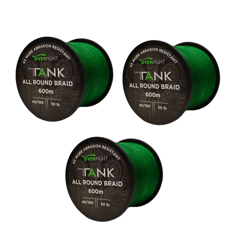Pack Overfight 3 Tank Braid x4 0.35 Dark Green - Packs et ensembles | Pacific P&ecirc;che