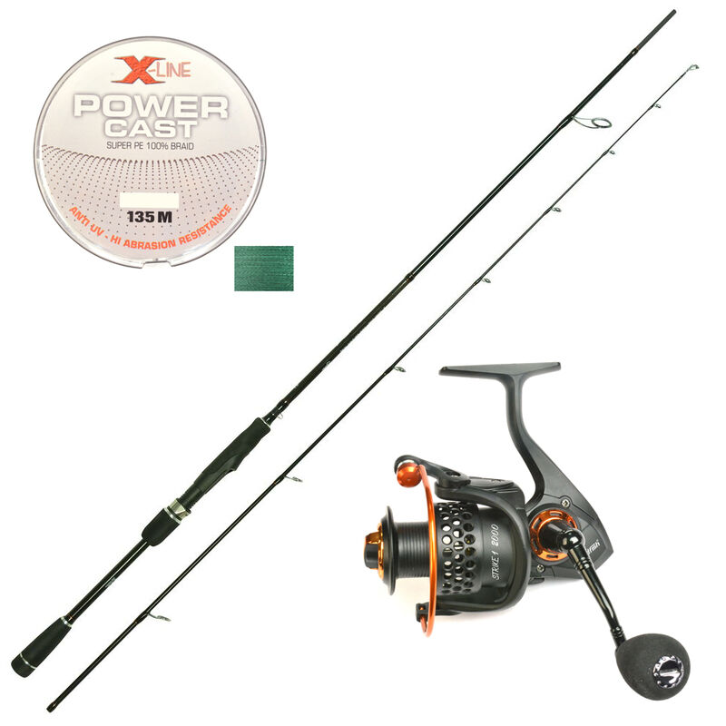 Pack lancer carnassier Redfish Strike 2.10m 5-20g + Strike 2000FX + Power cast - Packs Spinning | Pacific P&ecirc;che