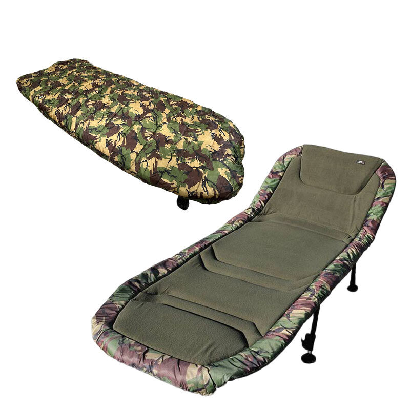 Pack Carp Addict Camo Bedchair + Sleeping Bag - Bivouac Confort | Pacific P&ecirc;che