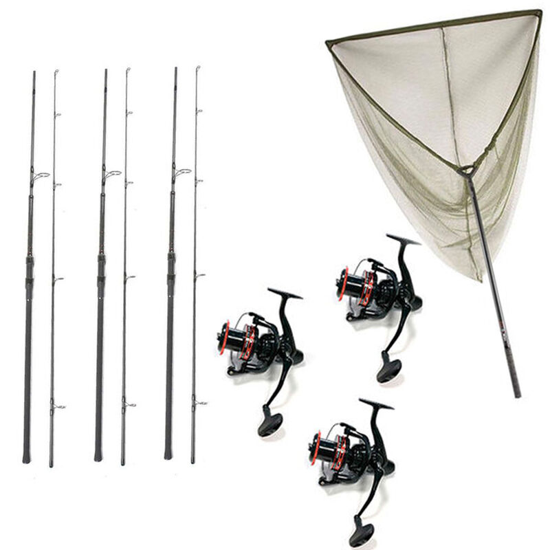 Pack 3 Nomad XTR 10 3,5lbs + 3 Nomad Xtr 5000 Fd + Epuisettes Nomad XTR - Cannes | Pacific P&ecirc;che
