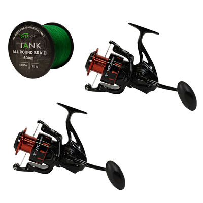 Pack Overfight 2 Tank Evo 8500 +Tank Braid x4 Dark Green - Packs et ensembles | Pacific P&ecirc;che